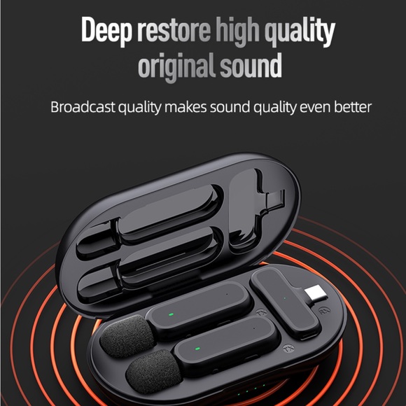 2PC Wireless Lavalier Microphone for iPhone iPad with charging case - Picture 11 of 11